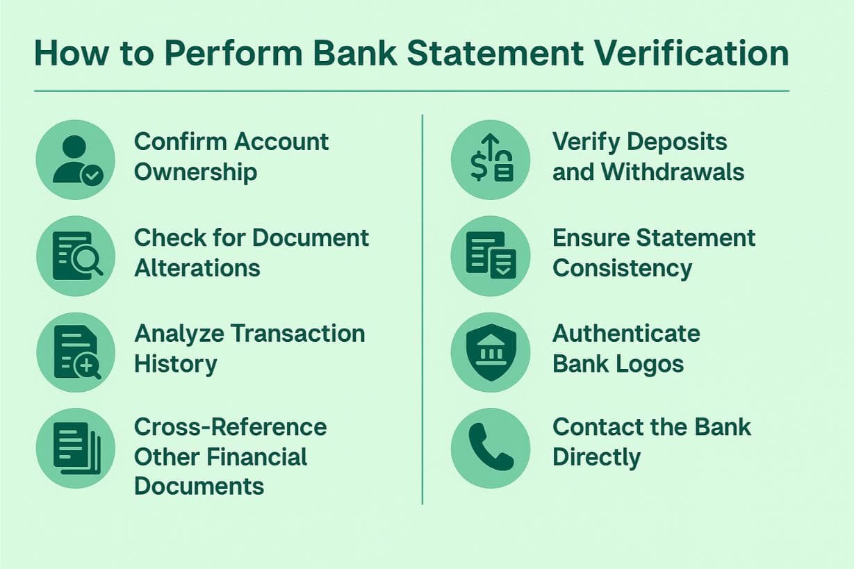 Perform bank statement verification