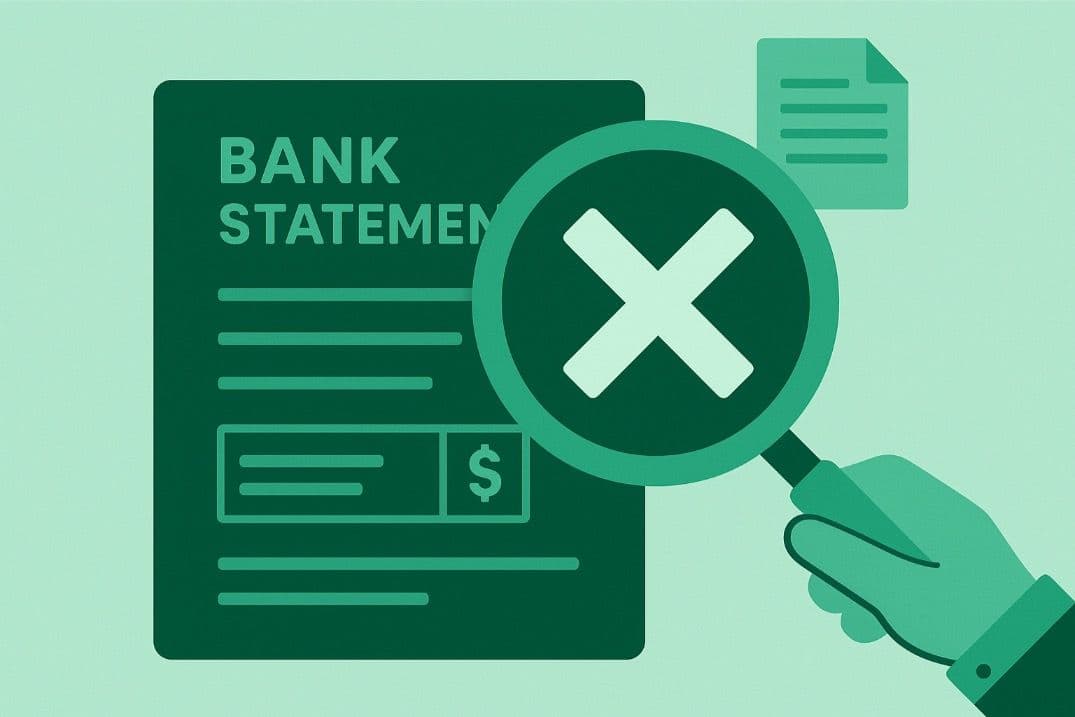 Fake bank statements